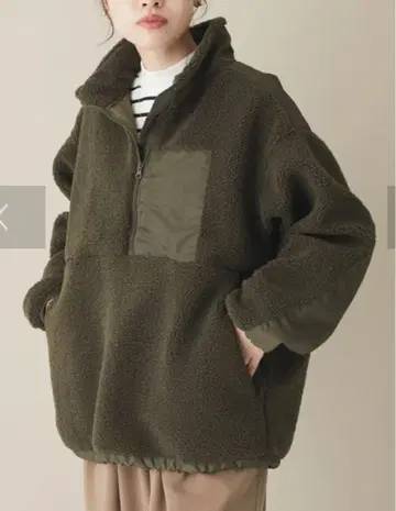 CRAFT STANDARD BOUTIQUE 보아 ZIP 블루종 카키