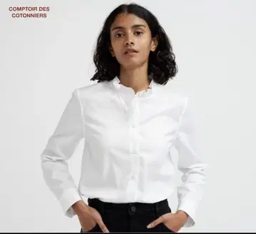 UNIQLO 콩트와르 데코토니에 코튼 프릴 긴팔 셔츠