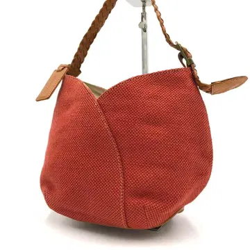 [새상품급] 마더하우스 핸드백 원숄더 캔버스 가죽 빨간색