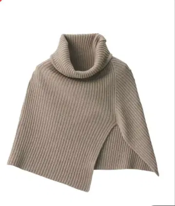 무인양품 리브 니트 판초 (베이지)