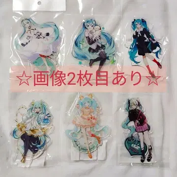 하츠네 미쿠 아크릴 스탠드 7개 세트 & 러기지 택 1개, 총 8개 세트