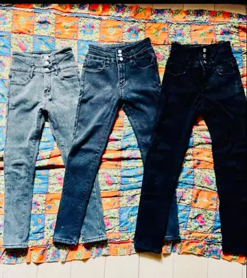 속기모 하이웨스트 스키니 데님 3종 세트