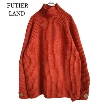 2503 새상품급 퓨티아랜드 하이넥 리브 니트 두꺼운 원단