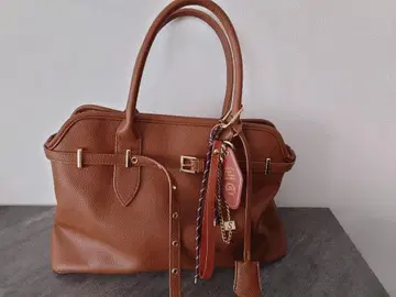 SLOBE 브라운 가죽 숄더백