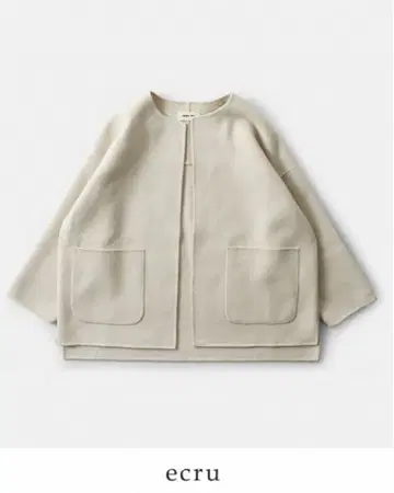 evam eva 에붐에바 울 리버 숏 코트 사이즈 2