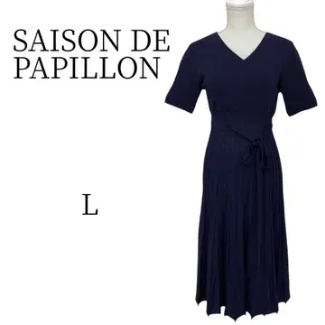 SAISON DE PAPILLON 네이비 원피스 L