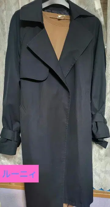 네이비 트렌치코트 허리 벨트 포함