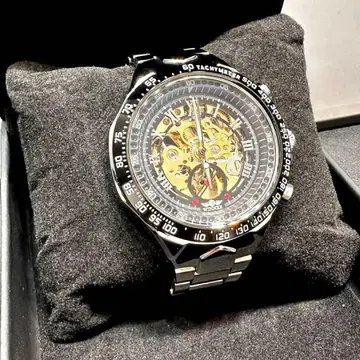 레어 스켈레톤 모델 자동 손목시계