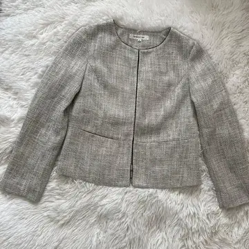 NATURAL BEAUTY BASIC 노카라 자켓 트위드 M