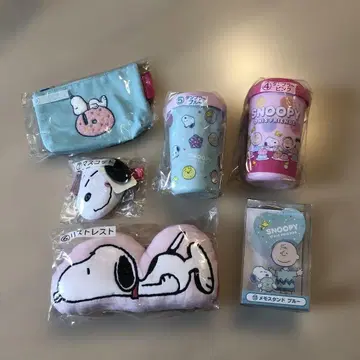 스누피 캐릭터 굿즈 세트 로손 1번 복권 미개봉