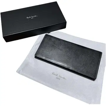 미사용 폴스미스 이단 접이 가죽 장지갑 블랙