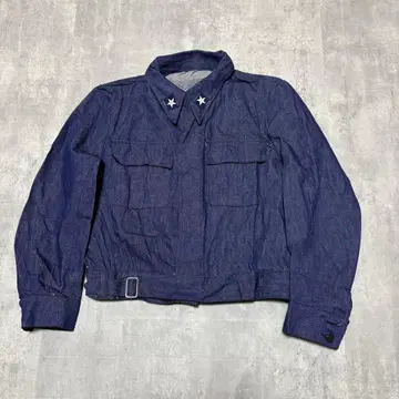 70s 데드스탁 이탈리아군 데님 자켓 밀리터리 논워시