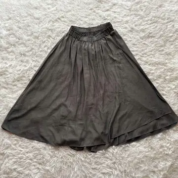 새상품급 여성용 가우초 팬츠 M 그레이 허리밴딩 심플 무지