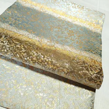 후쿠로 오비 육통 패턴 금은 순수 실크