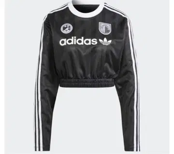 adidas 크롭 상의 블랙