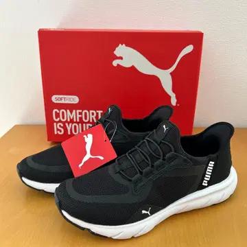 [새상품] PUMA SOFTRIDE 스니커즈 블랙 플렉스레이스