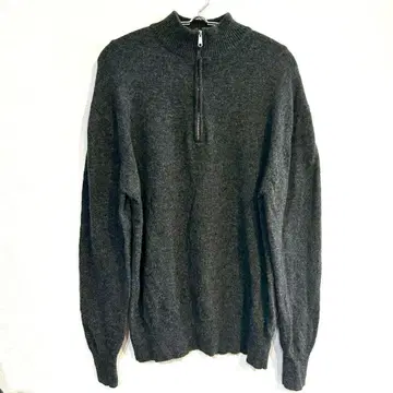 [포인터] 스웨터 하프 지퍼 모 100% 울 마크 긴팔 무지 L