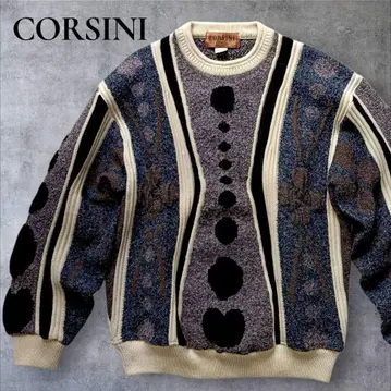 CORSINI ITALIA 3D 니트 스웨터 코르시니 올 패턴 L