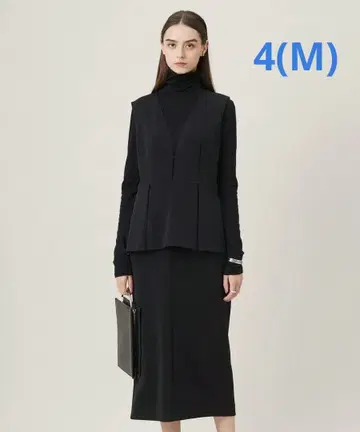 ICB 밀리오네 종이상자 니트 오버롤 스커트 원피스 블랙