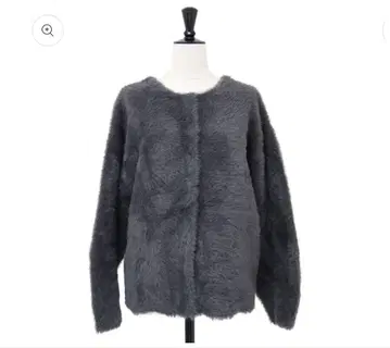 PLST 페더얀 2WAY 크루넥 가디건 그레이