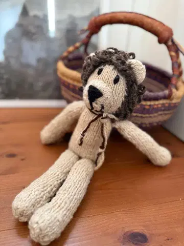 케나마 니터스 손뜨개질 라이온 봉제 인형 kenama knitters