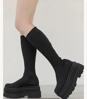 다리치 Darich 울트라 스트레치 플랫 부츠 BLK L