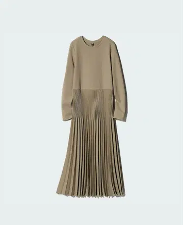 미사용 택 포함 UNIQLO 콤비네이션 원피스 베이지 M