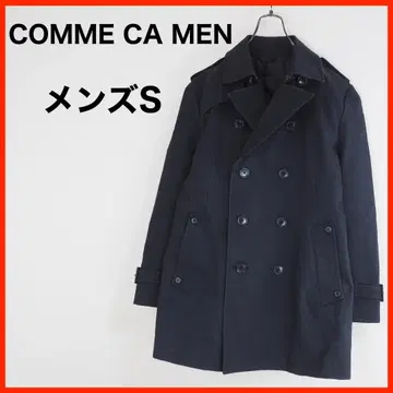 A4289*COMME CA MEN*트렌치코트*하프*S*블랙