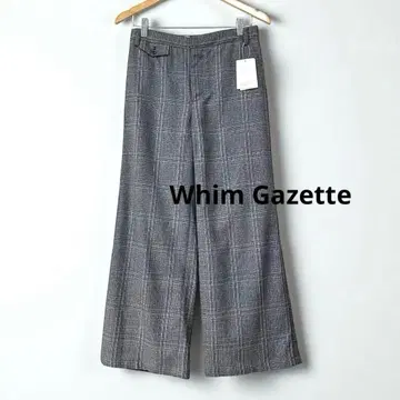 택 포함 새상품 Whim Gazette 울 코튼 체크 팬츠 36