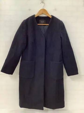 10.29 A849 샘플리시테 롱 코트 네이비 울 혼방 노카라