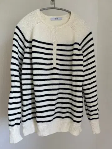 저널 스탠다드 류 코튼 패널 보더 니트 풀오버