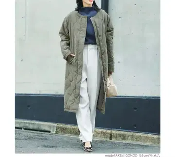 [ coca ] 퀼팅 롱 코트