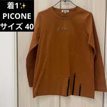 새상품급 PICONE 스톤 로고 긴팔 T셔츠 코튼 100% 40 L상당