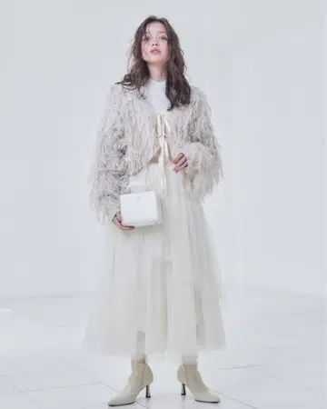 Riu Layered volume tulle skirt