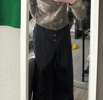 생지 데님 배기 팬츠