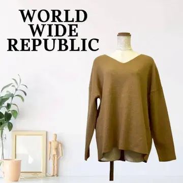 zG463 [M] WORLD WIDE REPUBLIC 니트 긴팔 V넥