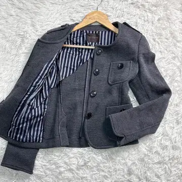 TOMORROWLAND 다크 그레이 테일러드 자켓 38 노카라