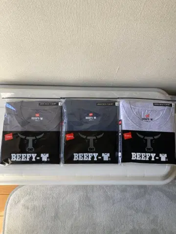 Hanes BEEFY-T L 사이즈 T셔츠 3개 세트