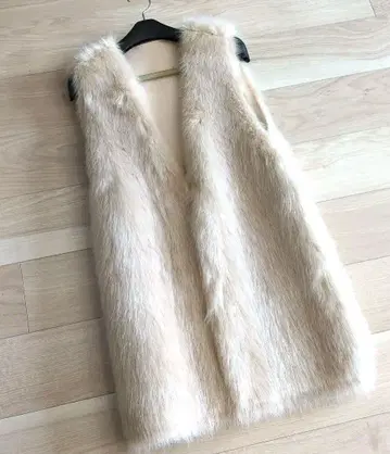 FUR FUR 퍼 베스트 프리 사이즈