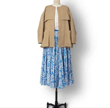 드로어 플리츠 스커트