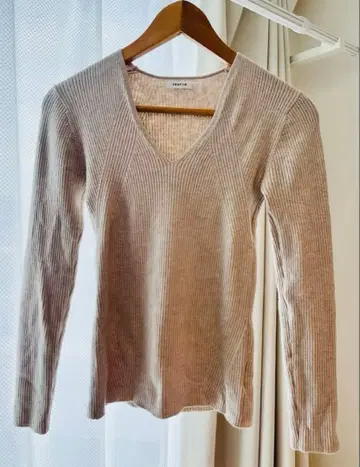 프레이 아이디 울 실크 V넥 리브 니트 F 사이즈