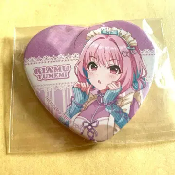 아이돌 마스터 신데렐라 걸스 오다이바 하트형 캔뱃지 유메미 리아무