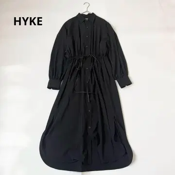 하이크 HYKE 셔츠 드레스 드로스트 셔츠 원피스 블랙