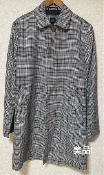 GAP 체크 무늬 스텐카라 코트 새상품