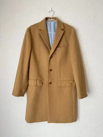 SHIPS JET BLUE 체스터 코트 남성용 M 카멜 베이지