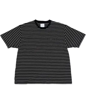 KAJA HIGH GAUGE BORDER POCKET TEE OVY