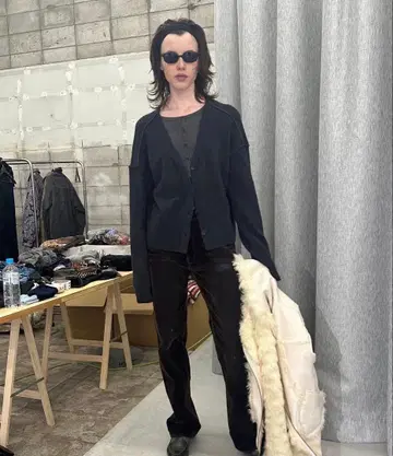 (PERVERZE)Twin Layered Knit Cardigan