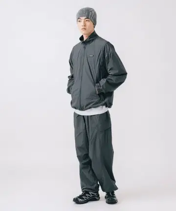 BEAMS 2WAY 블루종 베스트 (발수 가공) 차콜 그레이