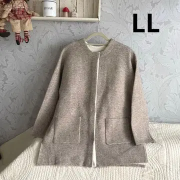 새상품*빅 사이즈 내추럴 LL*베이지 코트 귀엽고 따뜻한