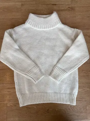 팔라스 팰리스 여성용 화이트 터틀넥 스웨터 모 100% 사이즈 0